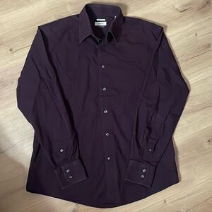 Versace Business Fit‎ Dress Shirt. Size 17. Maroon/Purple. Great Used Condition!